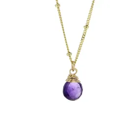 Lotus Vermeil Amethyst Trinket Necklace