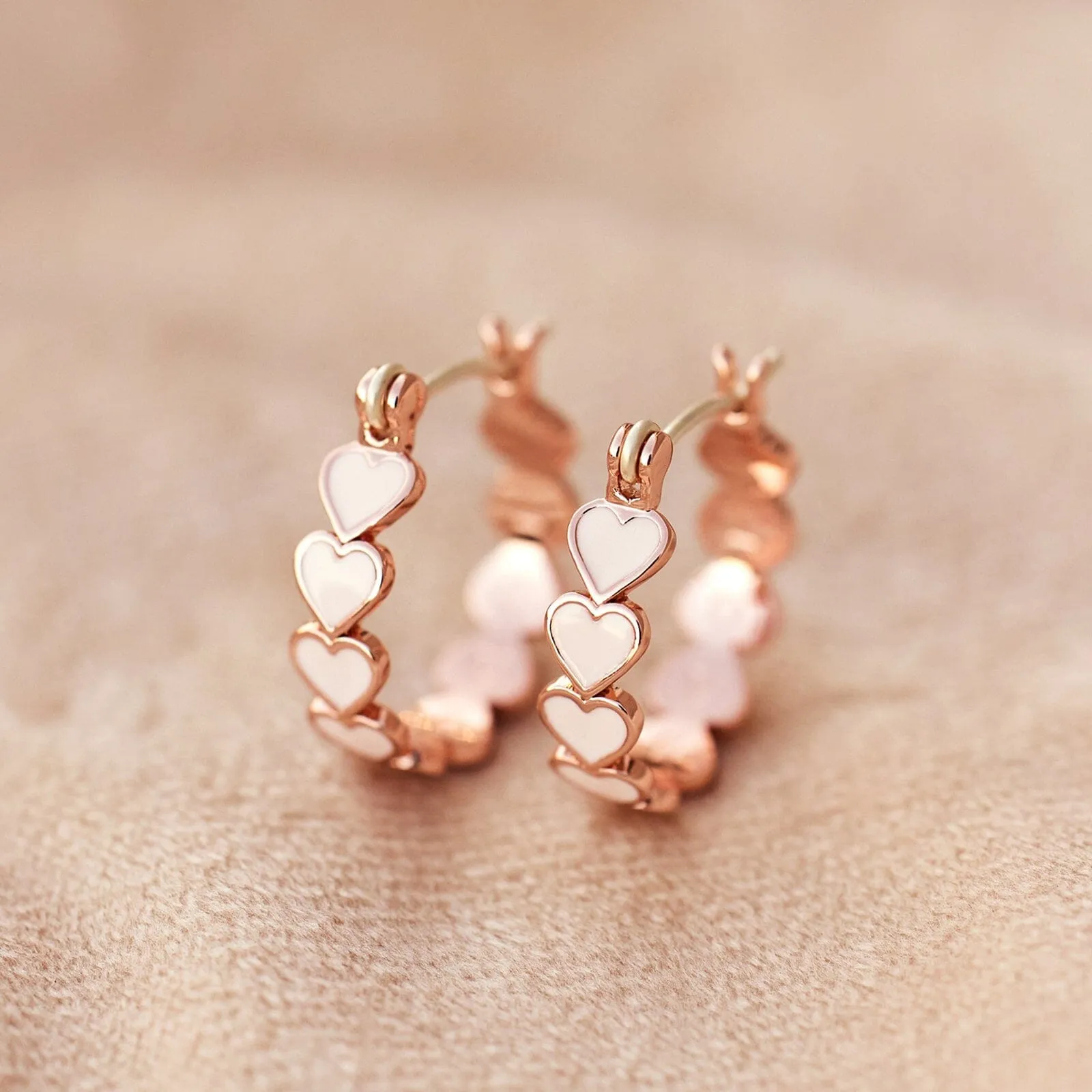 Love Hearts Hoop Earrings