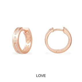 LOVE Morse Code Hoop Earrings