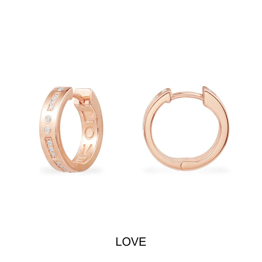 LOVE Morse Code Hoop Earrings