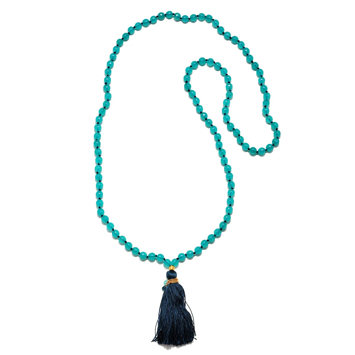 Many Truths Angelite and Blue Topaz Gemstone Mala