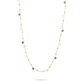 Marco Bicego Paradise 18K Yellow Gold Iolite and Topaz Necklace