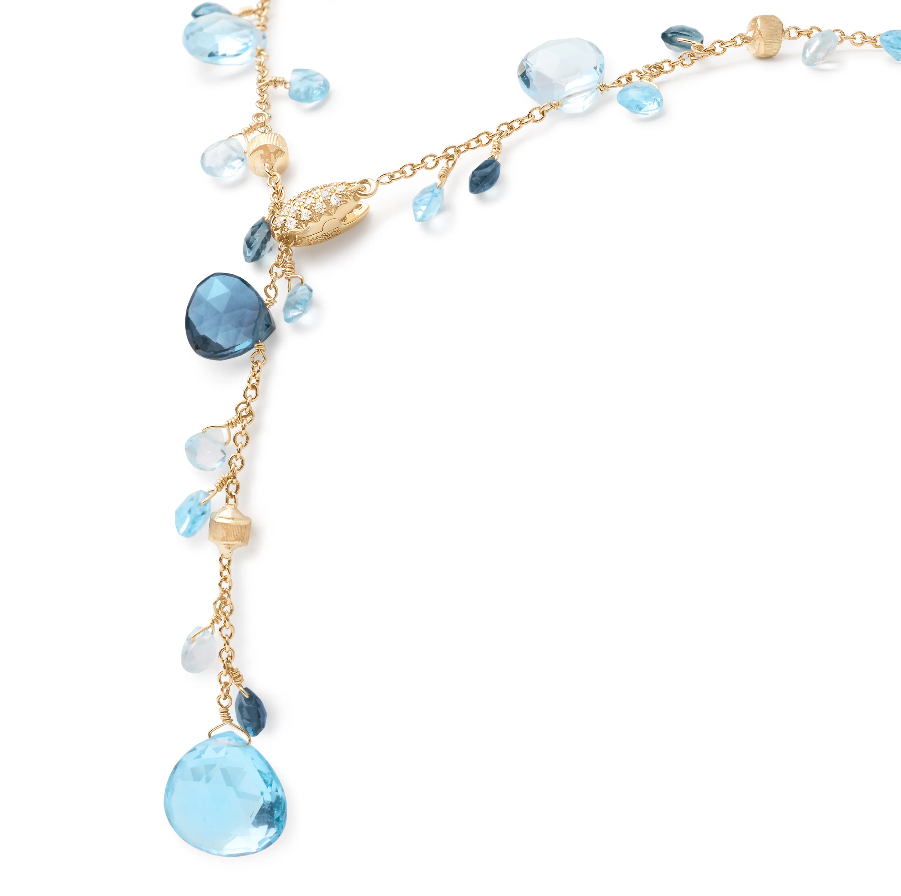 Marco Bicego Paradise Blue Topaz and London Blue Topaz Lariat Necklace