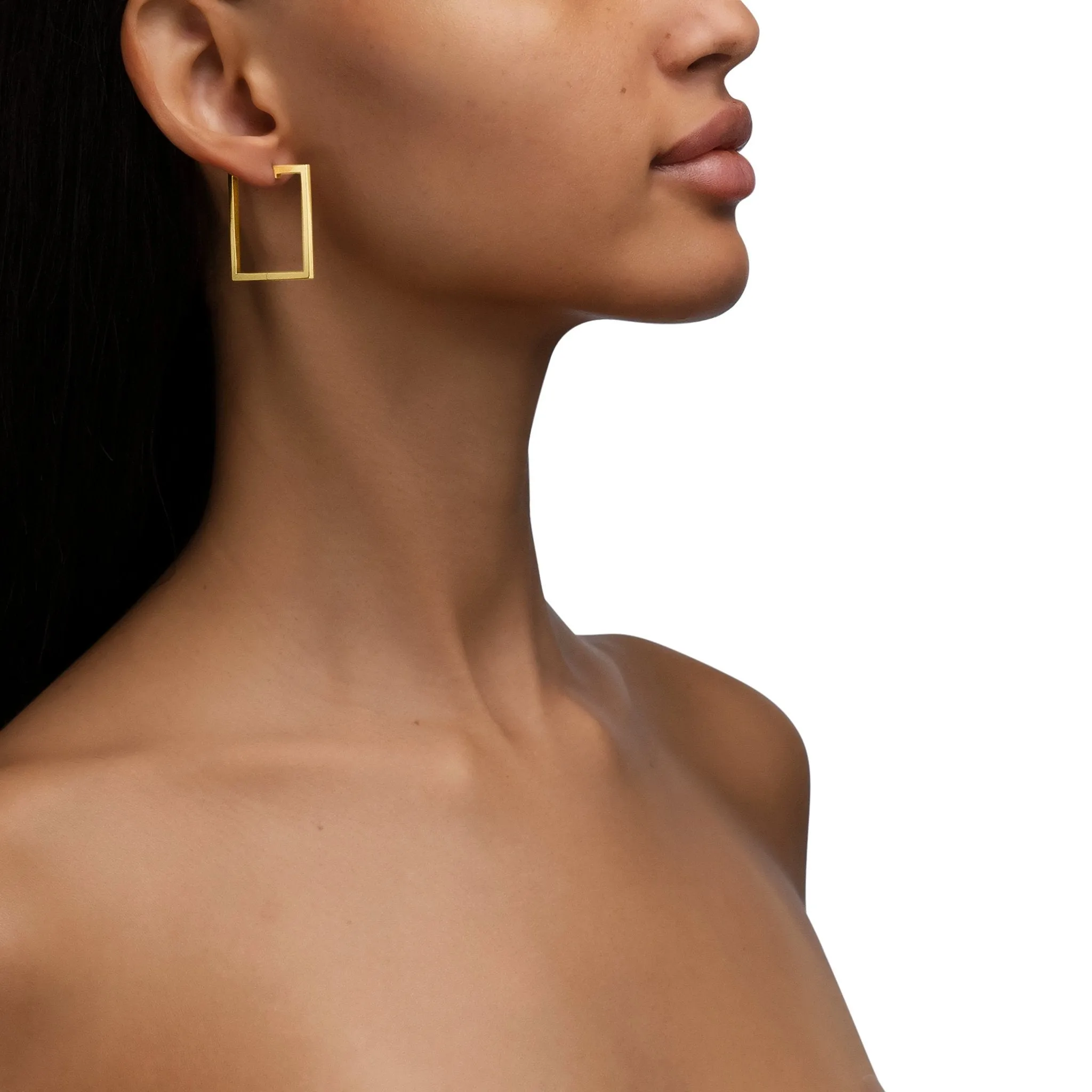 Medium White Gold Foundation Hoops