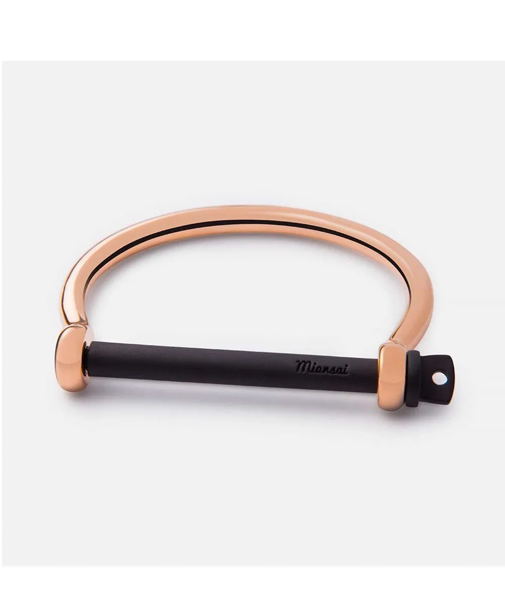 Miansai Screw Cuff Rose Gold Plated with Noir Bar