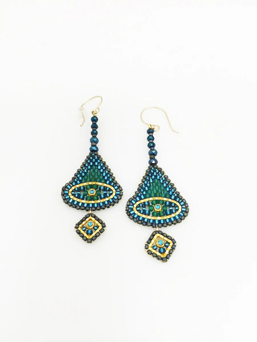 Miguel Ases Sapphire Hydro Quartz Earrings