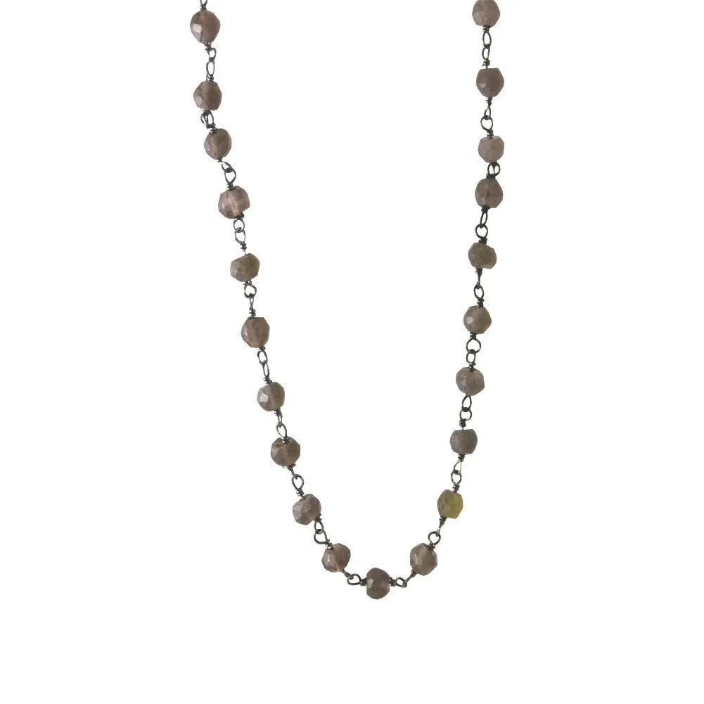 Mini Smoky Topaz Layering Necklace