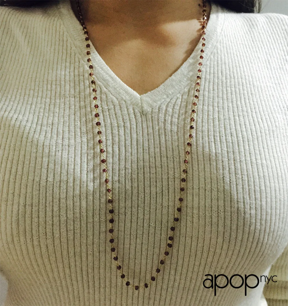 Mini Smoky Topaz Layering Necklace