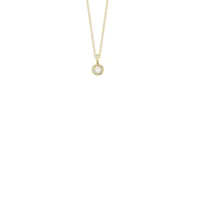 Mini Solitaire Necklace in Vermeil