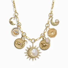 Moon Phase Statement Charm Necklace