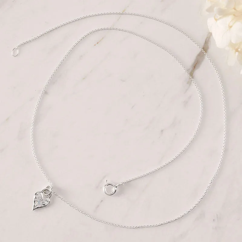 MOONSTONE LOVE HEART NECKLACE