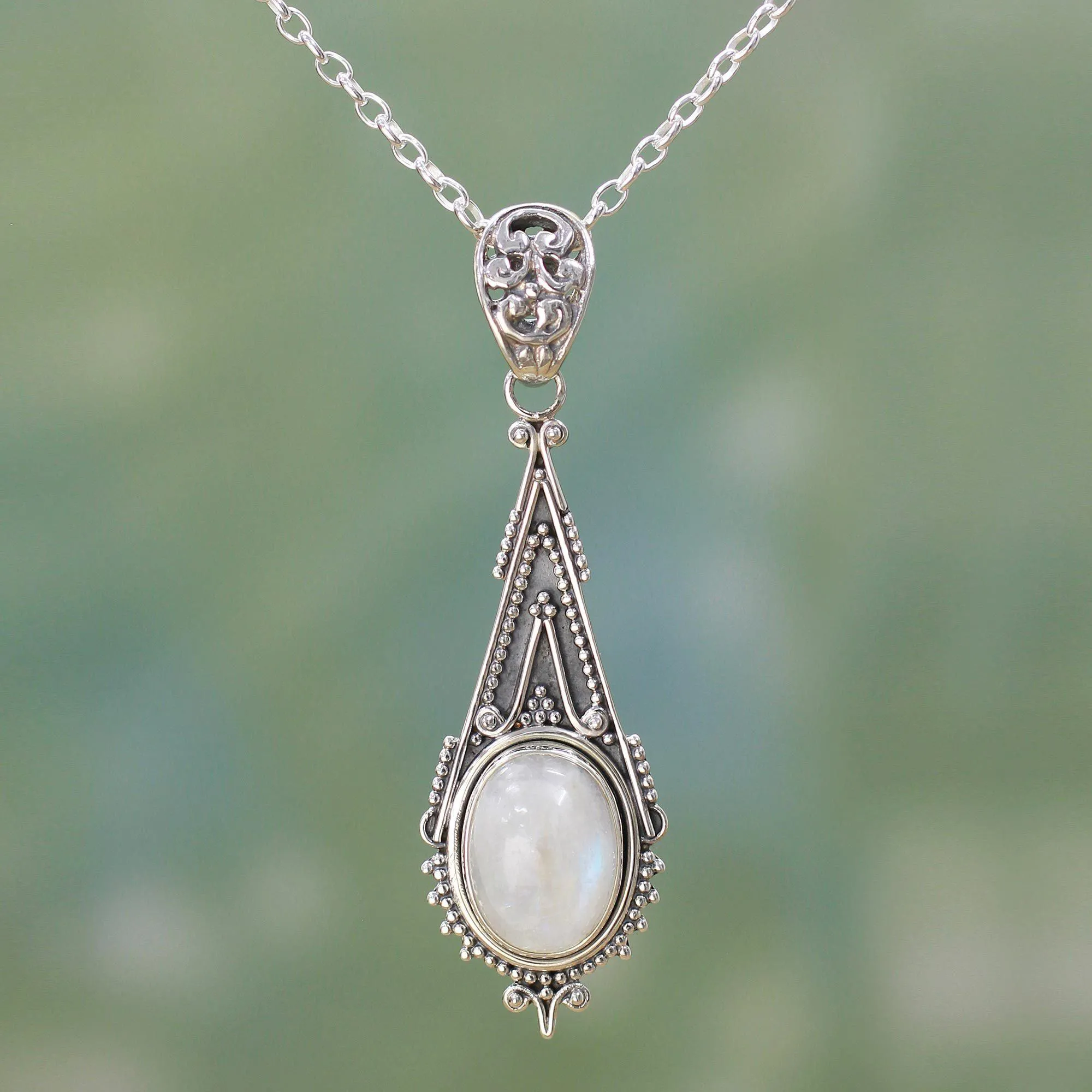 Moonstone Radiance Pendant Necklace