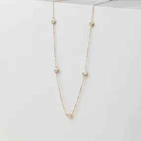 Moonstone Station Necklace, Gwen