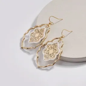 Moroccan Filigree Earrings - Gold / Silver