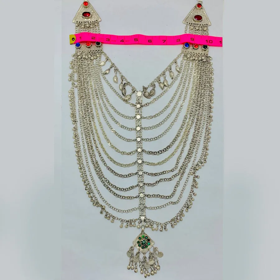 Multi-Strand Oversized Handmade Kuchi Necklace