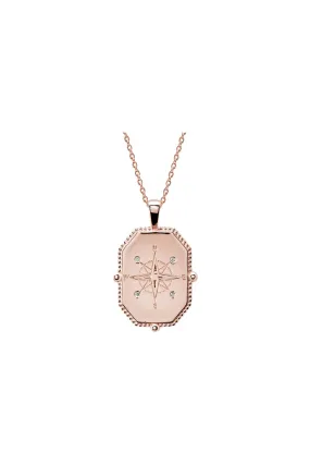 Murkani Compass Necklace Rose - Rose Gold