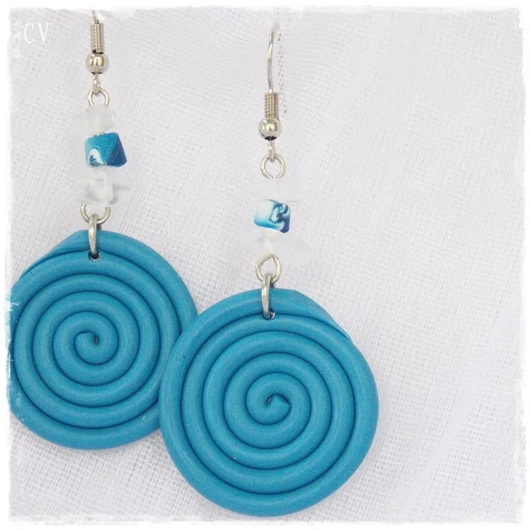 Nautical Polymer Clay Earrings