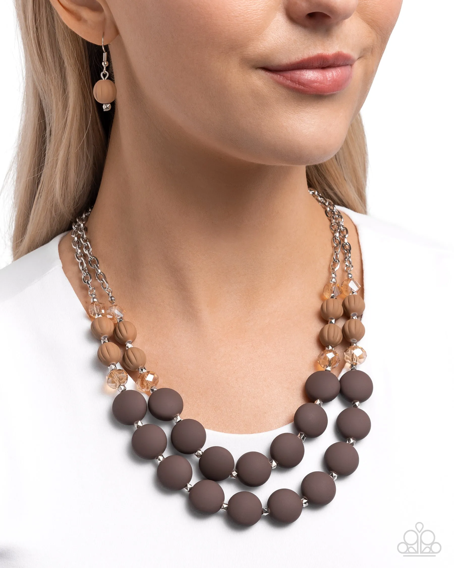 Necklaces Whimsically Wealthy - Brown N113