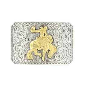 Nocona Men's Silver & Gold Bronc Rider Belt Buckle