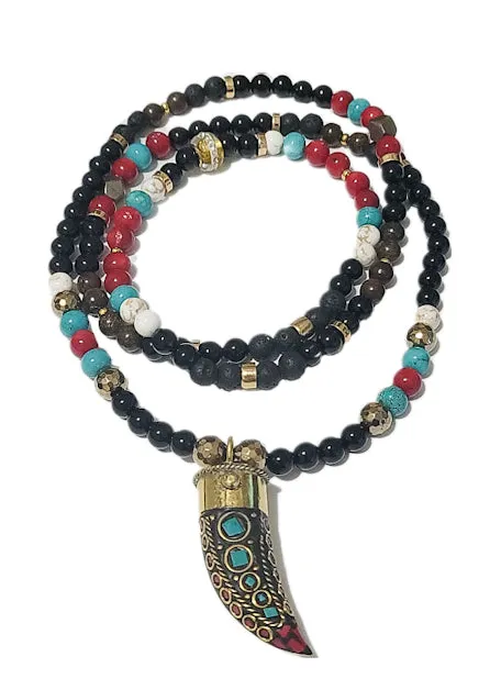 Onyx Tibetan Necklace