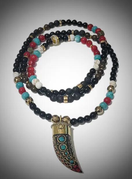 Onyx Tibetan Necklace