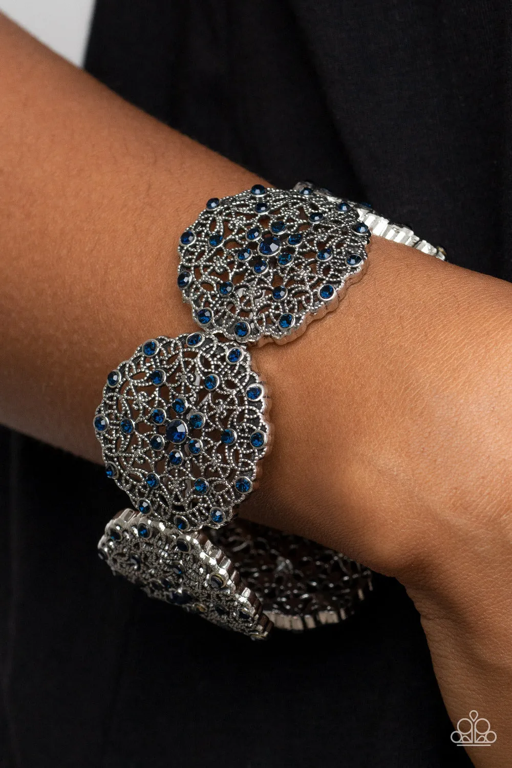 Open Door Jewelry - All in the Details - Blue Bracelet - Paparazzi Accessories