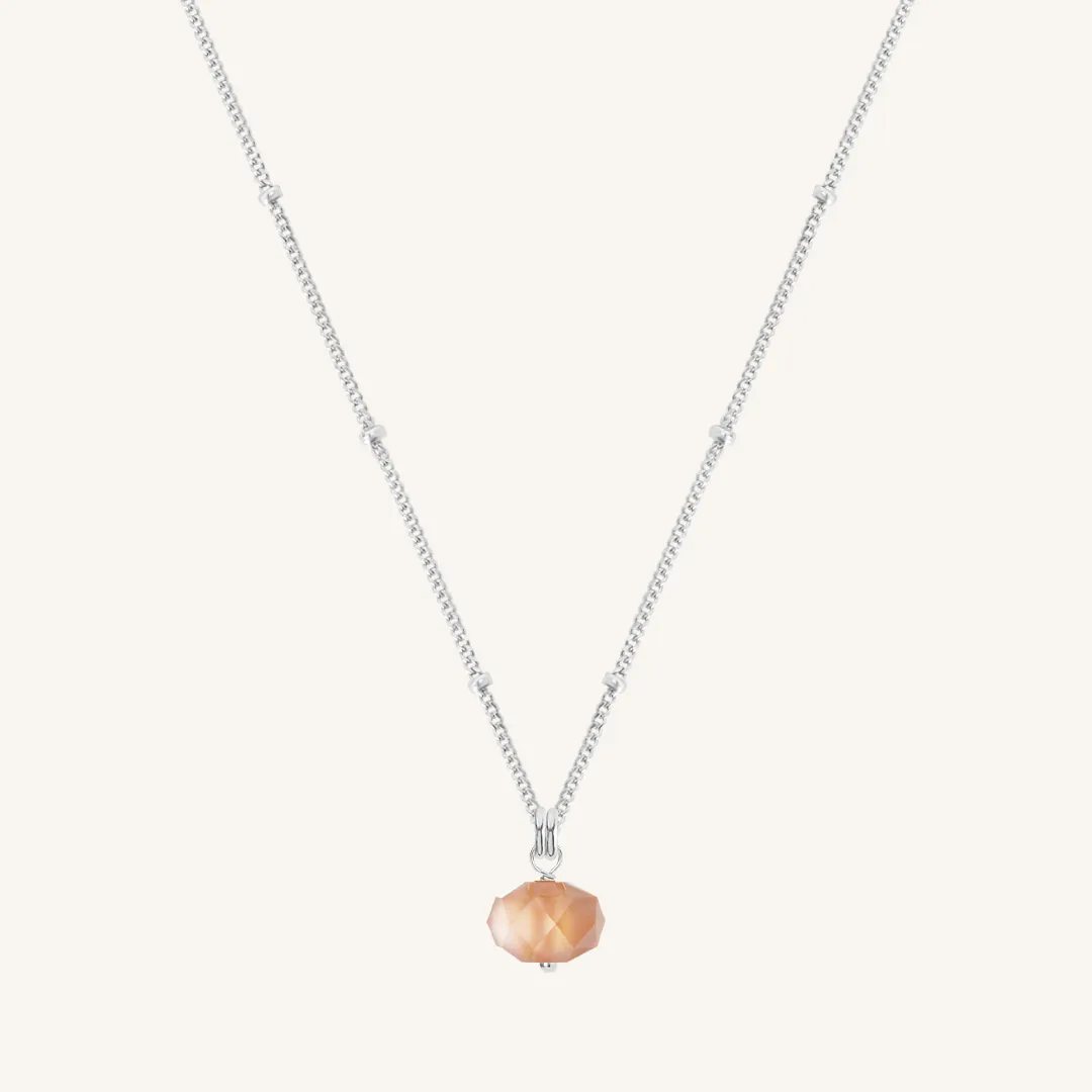 Opulent Orange Moonstone Necklace - Stone of Hope