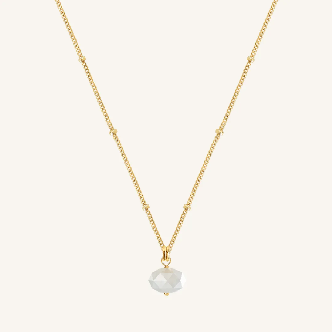 Opulent White Moonstone Necklace - Stone of Hope