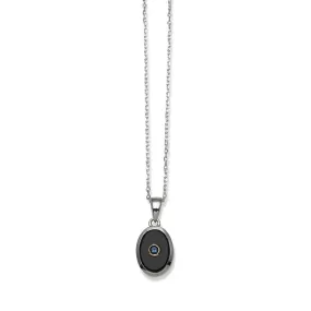 OVAL BLACK ONYX BALL NECKLACE