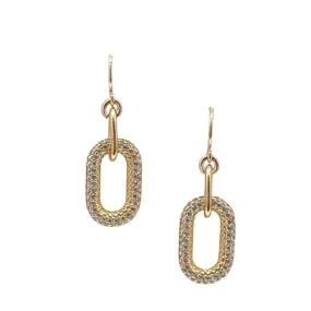 Oval CZ Earrings: Clear CZ (ECG4508C)