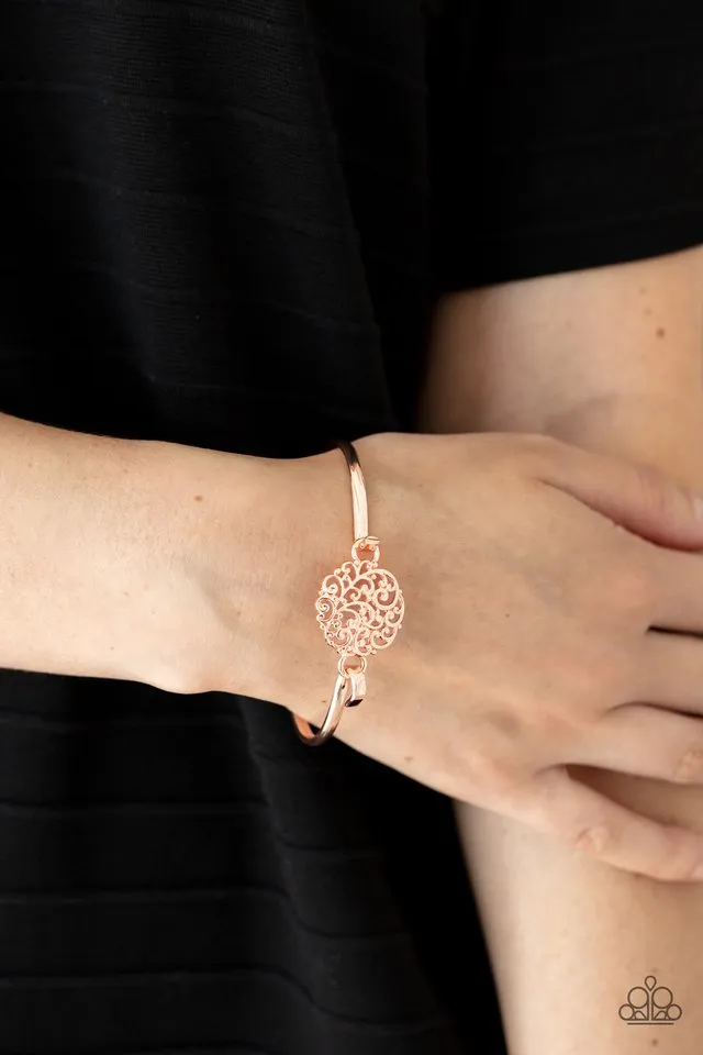 Paparazzi Bracelet ~ Filigree Fiesta - Rose Gold