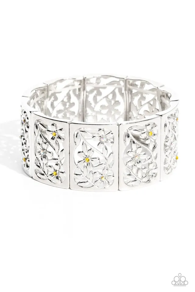 Paparazzi Bracelet ~ Garden Walls - Yellow