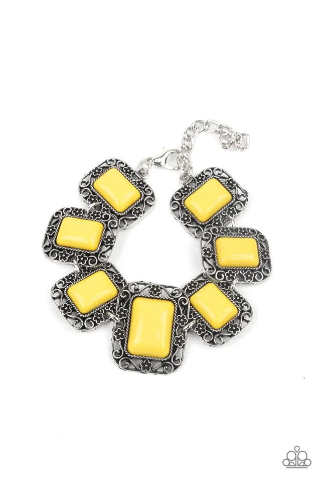 Paparazzi Bracelet ~ Retro Rodeo - Yellow