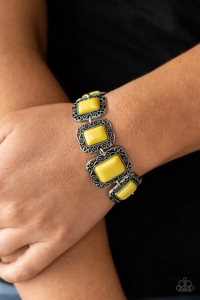 Paparazzi Bracelet ~ Retro Rodeo - Yellow