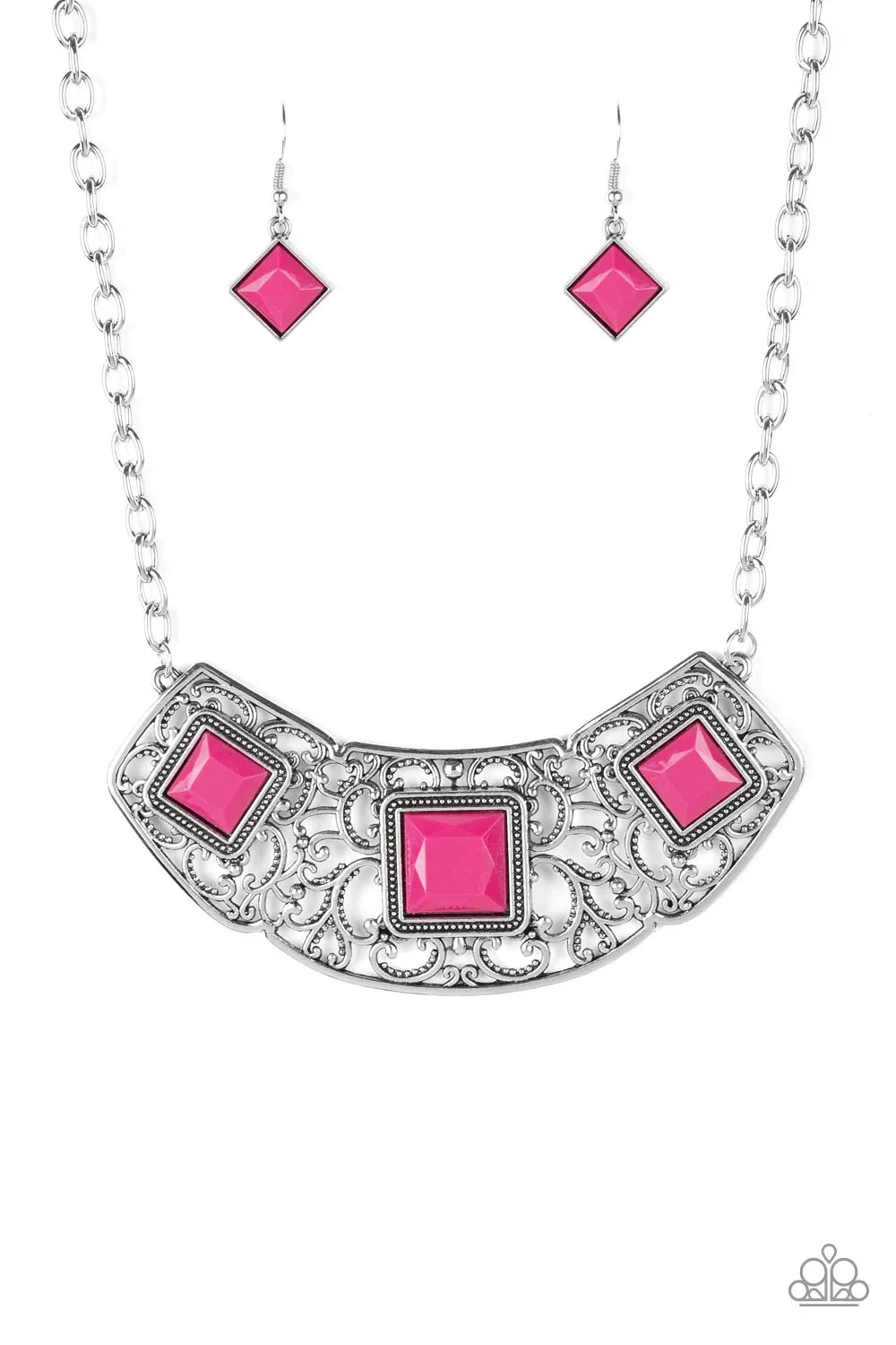 Paparazzi Feeling Inde-PENDANT Necklace Pink