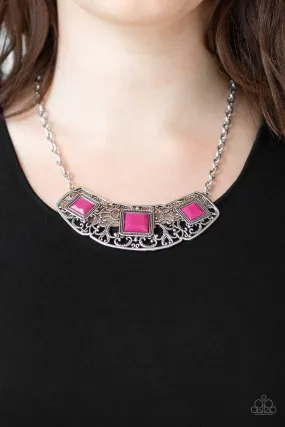 Paparazzi Feeling Inde-PENDANT Necklace Pink