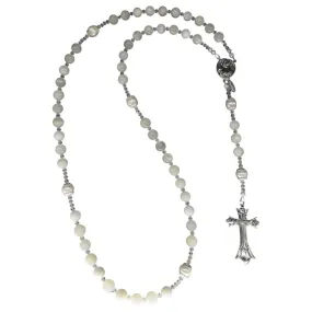 Pearl Moonstone Rosary Necklace