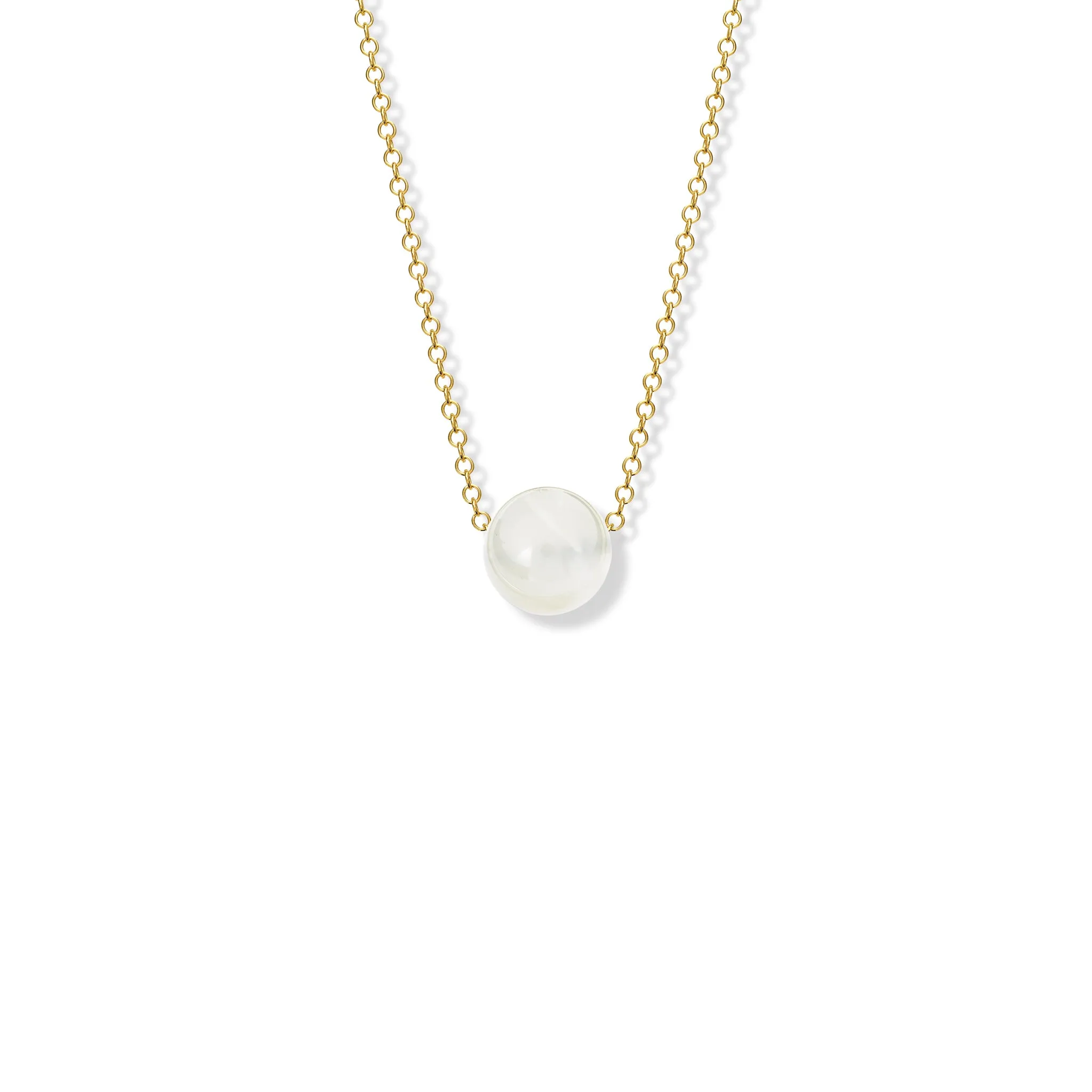 Pelota Necklace Yellow Gold - Moonstone