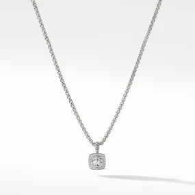 Pendant Necklace with White Topaz and Diamonds