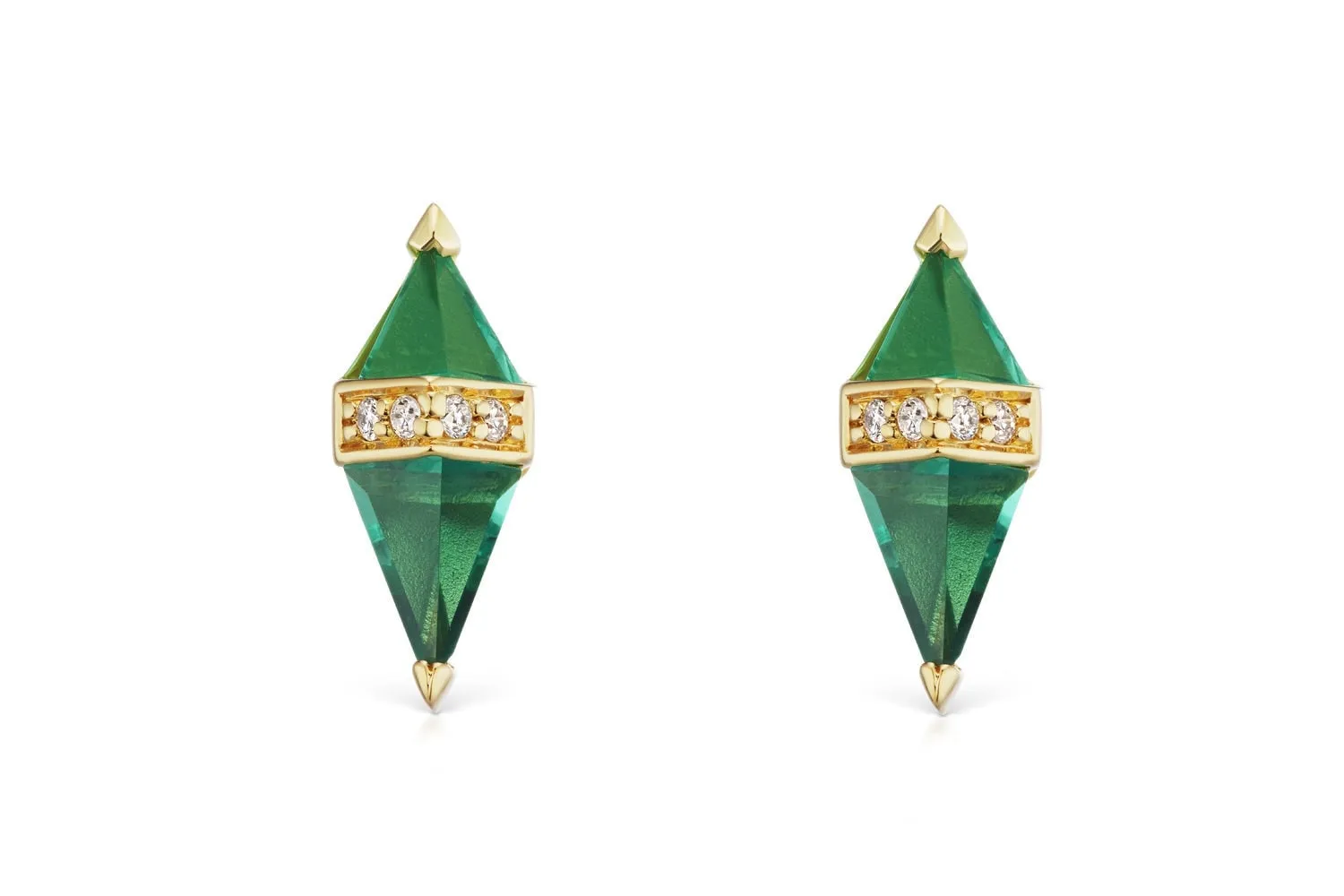 Pietra Studs Green