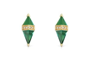 Pietra Studs Green