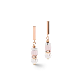 Precious Fusion Offset earrings rose gold-ice pink