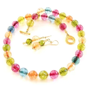 Racquel: Rainbow Quartz Necklace Set