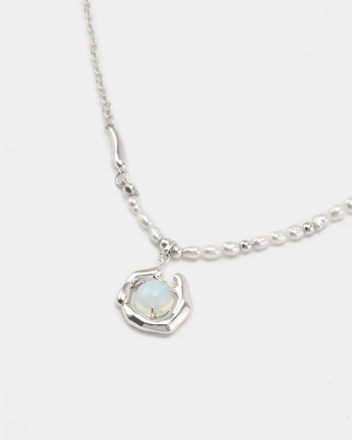 RADIANCE Moonstone & Seed Pearl Necklace