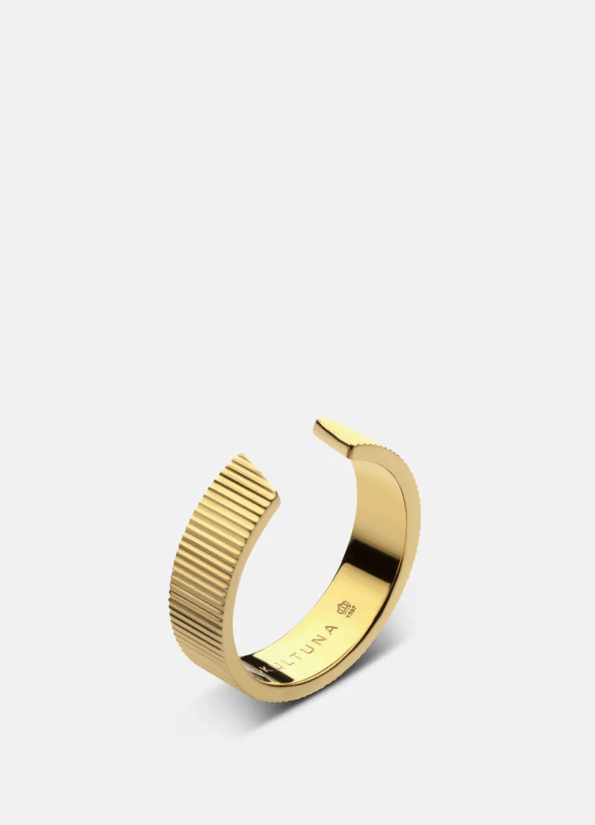 Ring | Ribbed Series | Thick | Gold