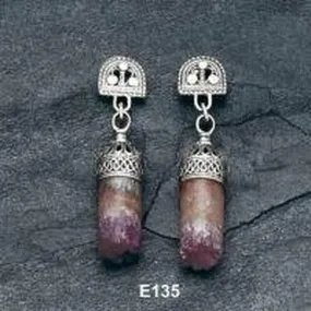 Roman glass Israeli earrings filigree silver earrings