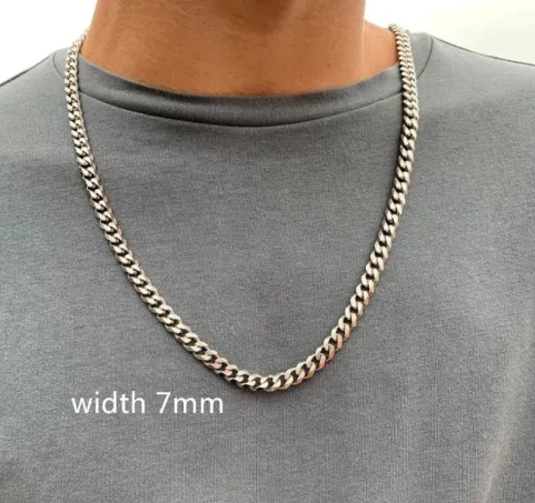 Rope Cuban Chain Necklace Men's Fashion