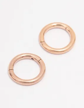 Rose Gold Plated Surgical Steel Sleeper Hoop Earrings 5mm