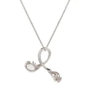 Rose Necklace - Rhodium