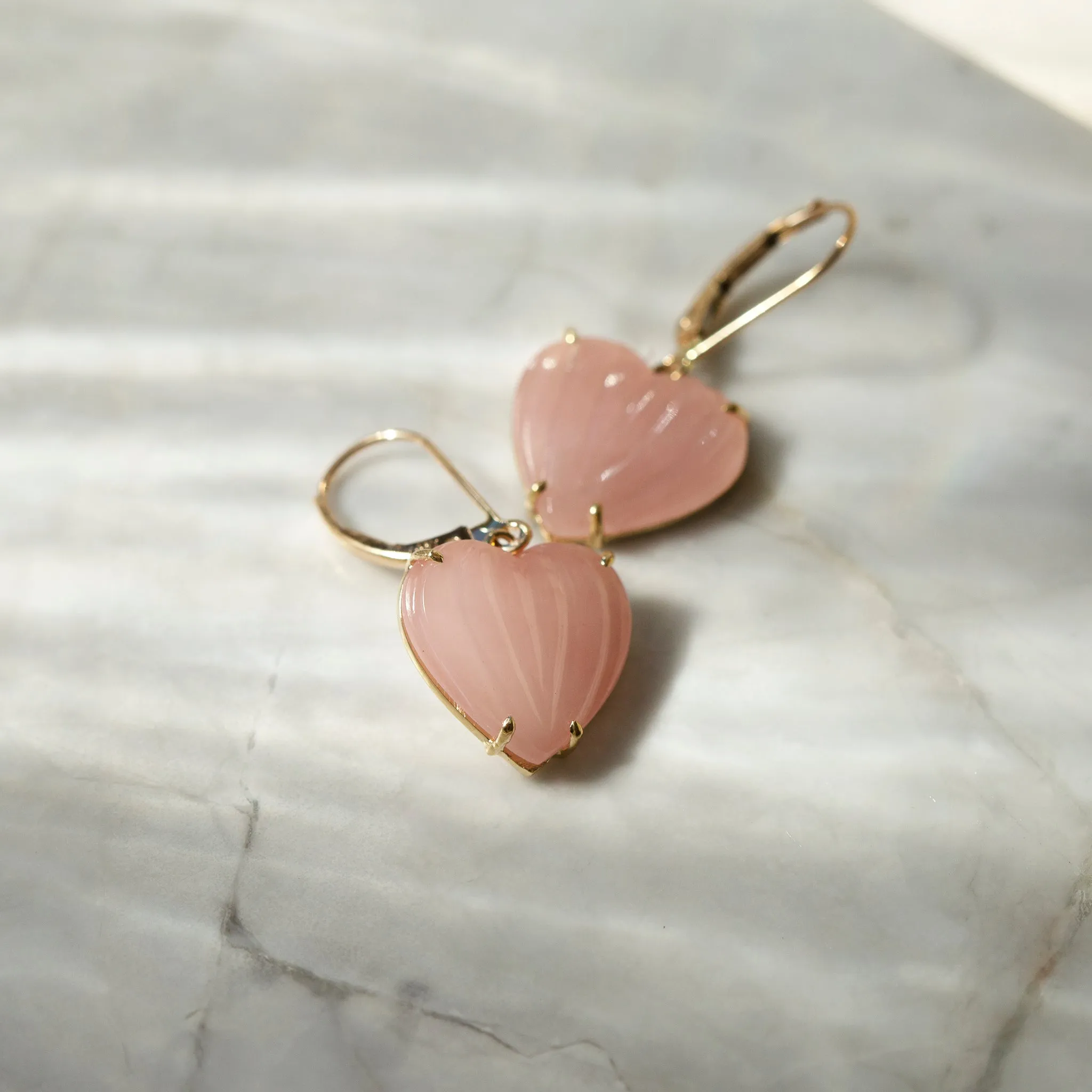 Rose Quartz Cora Earrings